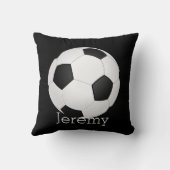 voetbal gepersonaliseerd kussen (Achterkant)