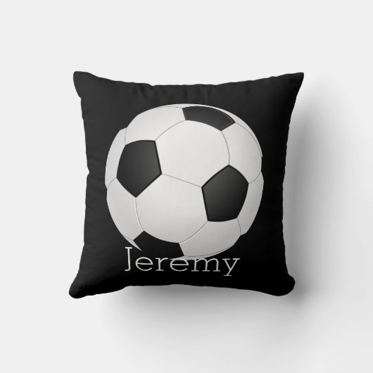 voetbal gepersonaliseerd kussen (Achterkant)