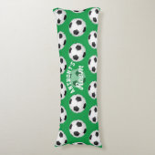 Voetbal gepersonaliseerd lichaamskussen (Voorkant Verticaal)