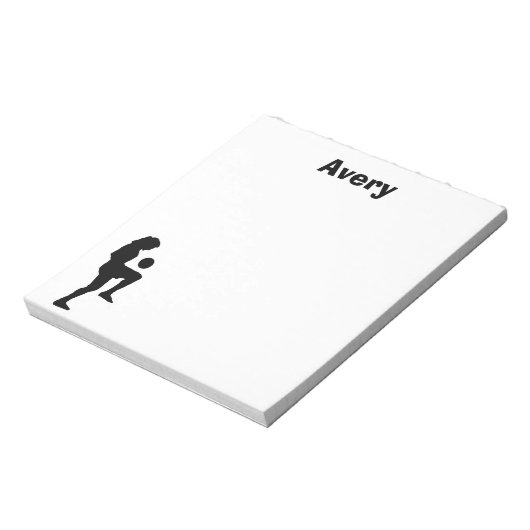 Voetbal Gepersonaliseerd Notitieblok (vrouw) (Linkerzijde)