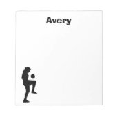 Voetbal Gepersonaliseerd Notitieblok (vrouw) (Voorkant)