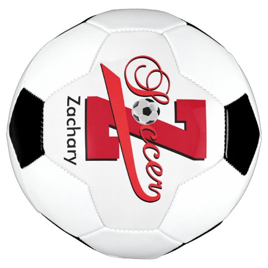 Voetbal | GEPERSONALISEERD | Rood (Gedraaid)