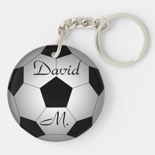 Voetbal, gepersonaliseerd sleutelhanger (Achterkant)