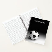 Voetbal Gepersonaliseerd spiraal Notitieboek (Binnen)