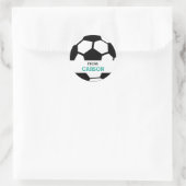 Voetbal gepersonaliseerd van sport thema party ronde sticker (Tas)