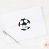 Voetbal gepersonaliseerd van sport thema party ronde sticker (Envelop)