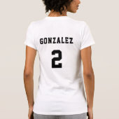 Voetbal Gepersonaliseerde de Naam en Aantal van he T-shirt (Achterkant)