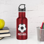 Voetbal Gepersonaliseerde Kinder Waterfles<br><div class="desc">Speciaal ontwerp voor uw kleine atleten en sportfans.</div>
