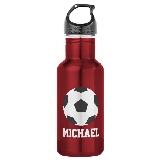 Voetbal Gepersonaliseerde Kinder Waterfles (Voorkant)