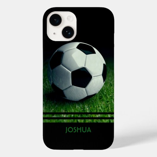 Voetbal Gepersonaliseerde naam Football Case-Mate iPhone Case (Achterkant)