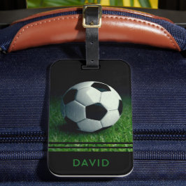 Voetbal Gepersonaliseerde naam Football Sport Bagagelabel
