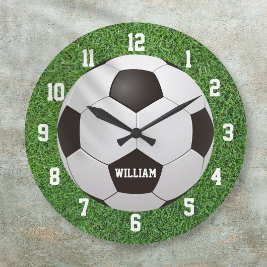 Voetbal Gepersonaliseerde Naam Grote Klok