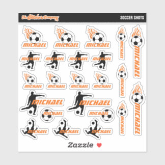 Voetbal gepersonaliseerde naam labels | School