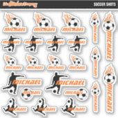 Voetbal gepersonaliseerde naam labels | School (Voorkant)