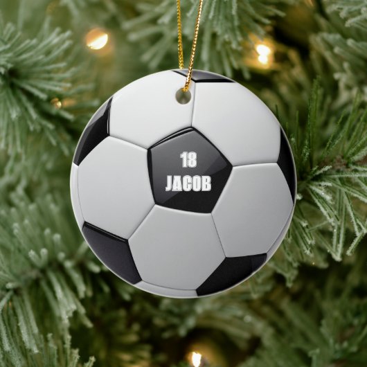 Voetbal gepersonaliseerde naam Ornament (Boom)