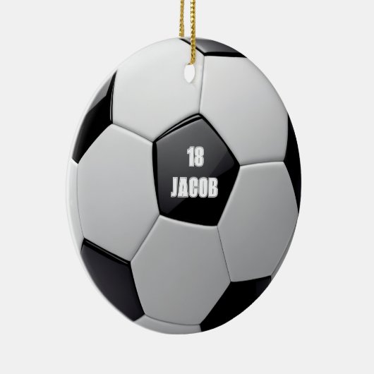 Voetbal gepersonaliseerde naam Ornament (Rechts)
