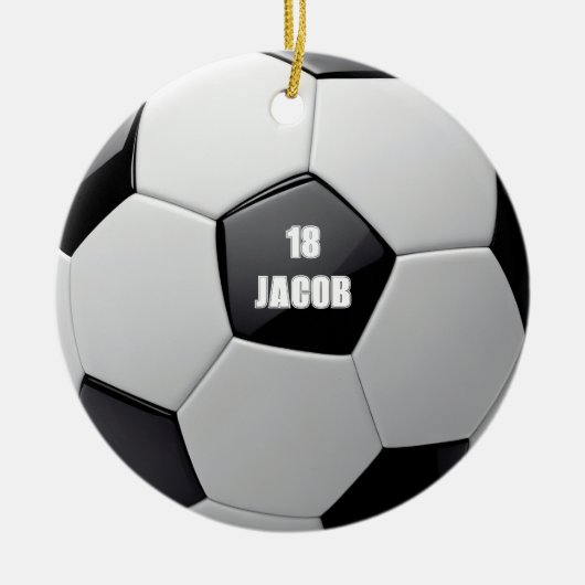 Voetbal gepersonaliseerde naam Ornament (Voorkant)