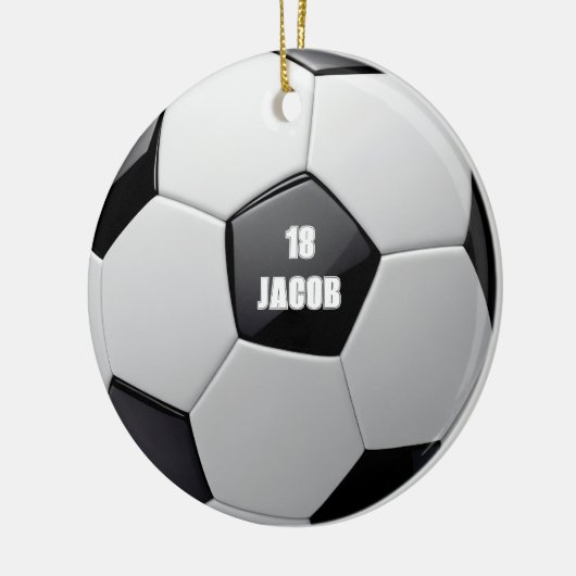 Voetbal gepersonaliseerde naam Ornament (Links)