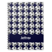 Voetbal Gepersonaliseerde naam spiral Notitieboek (Voorkant)