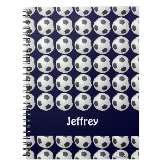 Voetbal Gepersonaliseerde naam spiral Notitieboek (Voorkant)