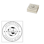 Voetbal Gepersonaliseerde naam Sport Rubberstempel (Gestempeld)