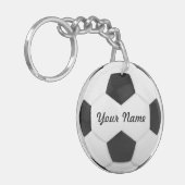 voetbal Gepersonaliseerde naam Sport Sleutelhanger (Voorkant Links)