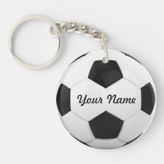 voetbal Gepersonaliseerde naam Sport Sleutelhanger (Voorkant)