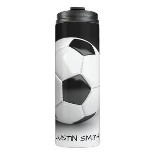 Voetbal Gepersonaliseerde Thermische Drink Tumbler Thermosbeker