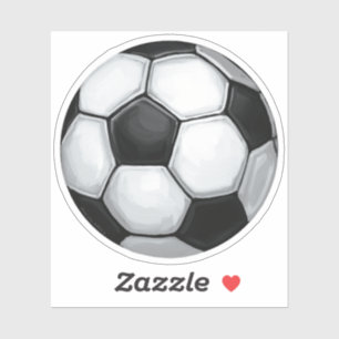 voetbal geschilderde kunst sticker