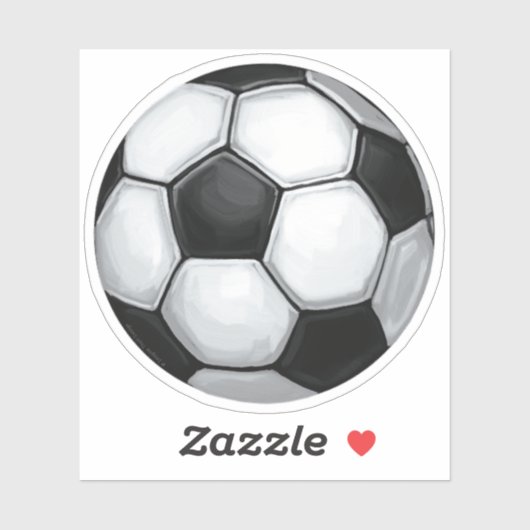 Voetbal geschilderde kunst sticker (Vel)