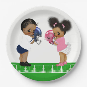 Voetbal geslacht onthulling baby shower papieren b bordje