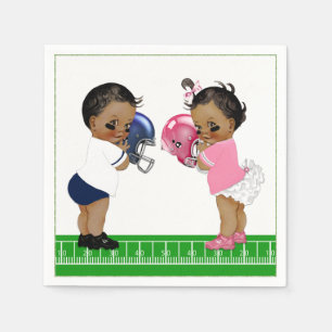 Voetbal geslacht onthulling baby shower papieren s servet