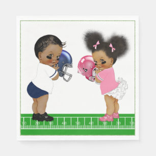 Voetbal geslacht onthulling baby shower papieren s servetten