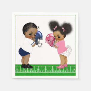 Voetbal geslacht onthulling baby shower papieren s servetten
