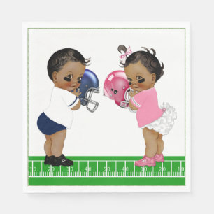 Voetbal geslacht onthulling baby shower papieren s servetten