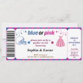 Voetbal geslacht onthulling Ticket Stijl Kaart (Voorkant)