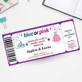 Voetbal geslacht onthulling Ticket Stijl Kaart