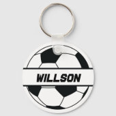 Voetbal Gespleten Monogram Sleutelhanger (Voorkant)