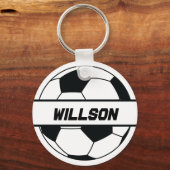 Voetbal Gespleten Monogram Sleutelhanger (Voorkant)