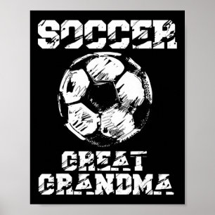 Voetbal geweldige oma Funny voetbalspeler oma Poster
