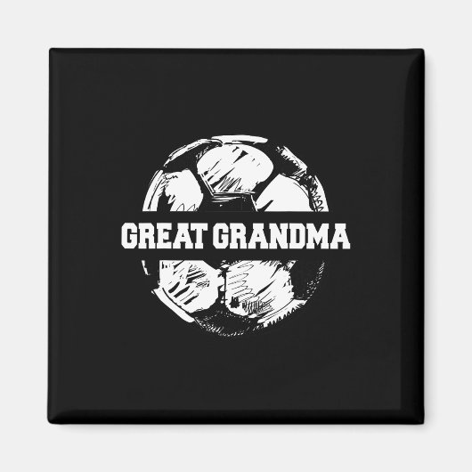 Voetbal geweldige oma voetbal Byll Split Grappig S Magneet (Voorkant)