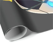 Voetbal gewikkeld in kerstverlichting Voetballer  Cadeaupapier (Rol Hoek)