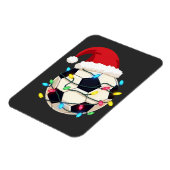 Voetbal gewikkeld in Kerstverlichting Voetbalspele Magneet (Linkerzijde)
