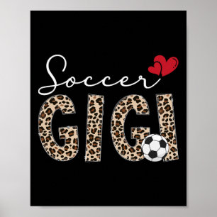 Voetbal Gigi Luipaard Gigi Van Een Voetbalspeler G Poster