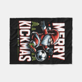 Voetbal Gnome Merry Kickmas Fleece Deken (Voorkant (Horizontaal))
