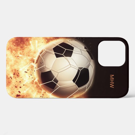 Voetbal Goal aangepaste monogram telefoongevallen Case-Mate iPhone Case (Achterkant (horizontaal))