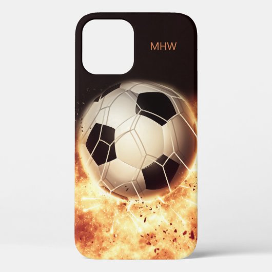 Voetbal Goal aangepaste monogram telefoongevallen Case-Mate iPhone Case (Achterkant)