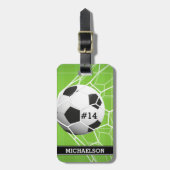 VOETBAL GOAL BAGAGELABEL (Voorkant verticaal)