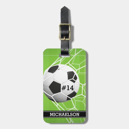 VOETBAL GOAL BAGAGELABEL (Voorkant verticaal)