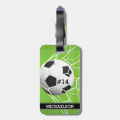 VOETBAL GOAL BAGAGELABEL (Achterkant verticaal)